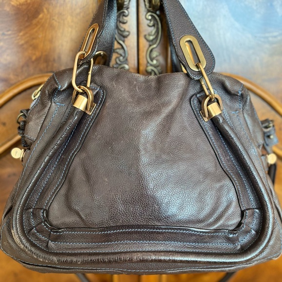 Rare!!Chloe lavender stitched M Paratay Calfskin - Picture 2 of 12